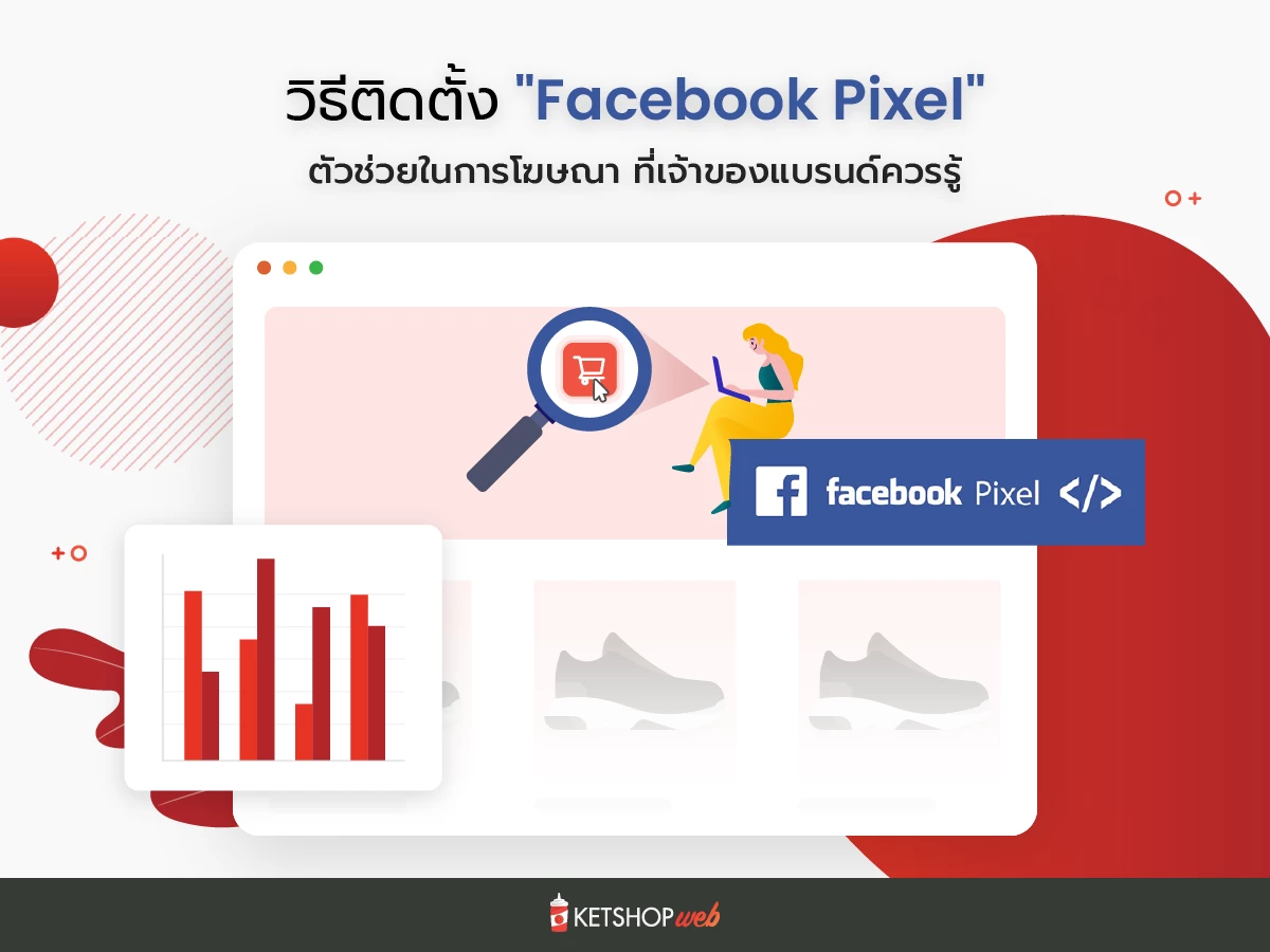 วิธีติดตั้ง Facebook Pixel   ตัวช่วยในการโฆษณา ที่เจ้าของแบรนด์ควรรู้   การสร้างโค้ด Facebook pixel   วิธีเชื่อมต่อ Facebook Pixel เข้ากับเว็บไซต์  ตัวช่วยในการโฆษณา