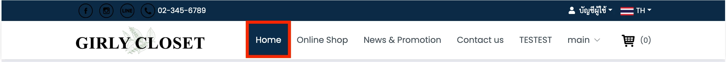 การใช้งาน การปรับแต่งรูปแบบ Header