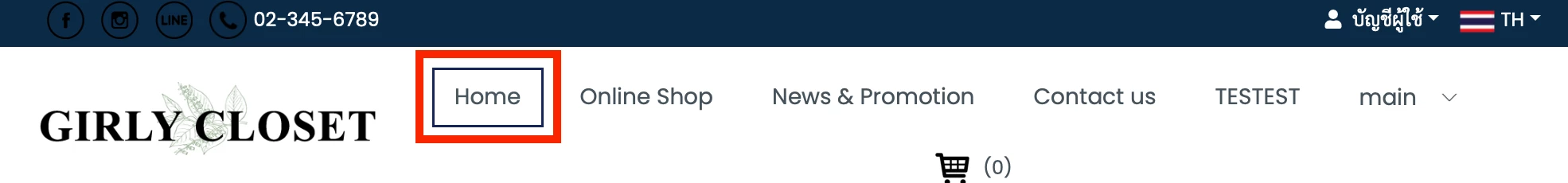 การใช้งาน การปรับแต่งรูปแบบ Header