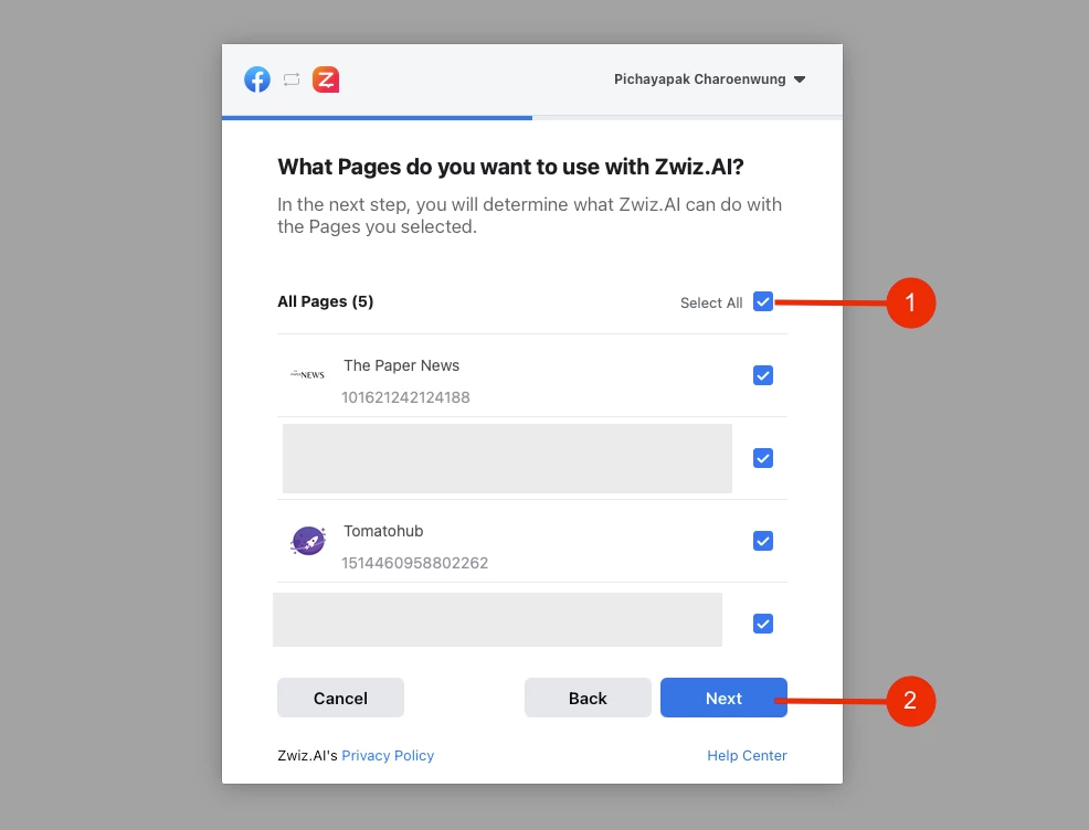 การใช้งาน บนระบบ ZWIZ.AI เพื่อเชื่อมต่อ Ketshopweb