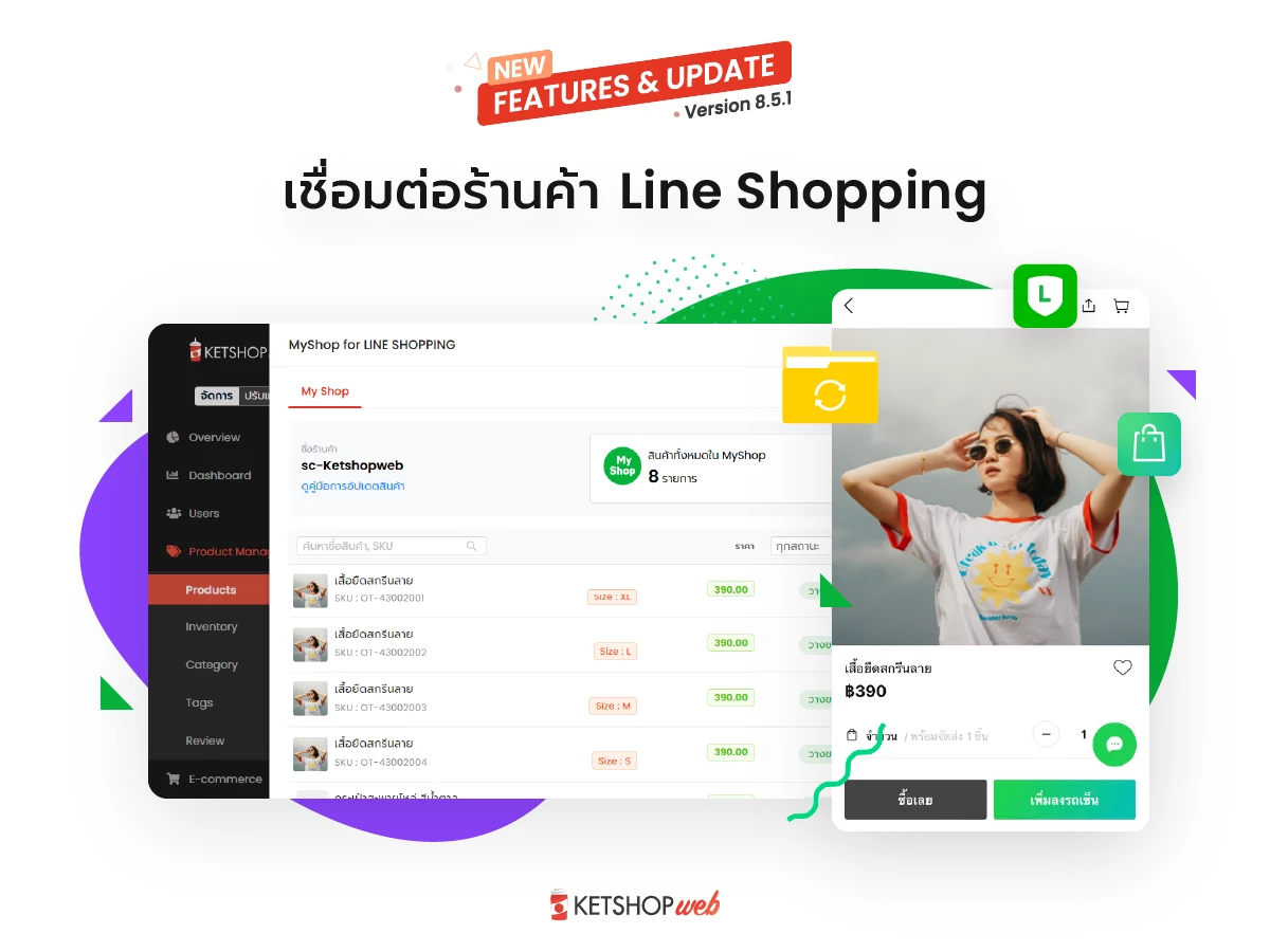 การเชื่อมร้านค้าออนไลน์กับ Line Shopping