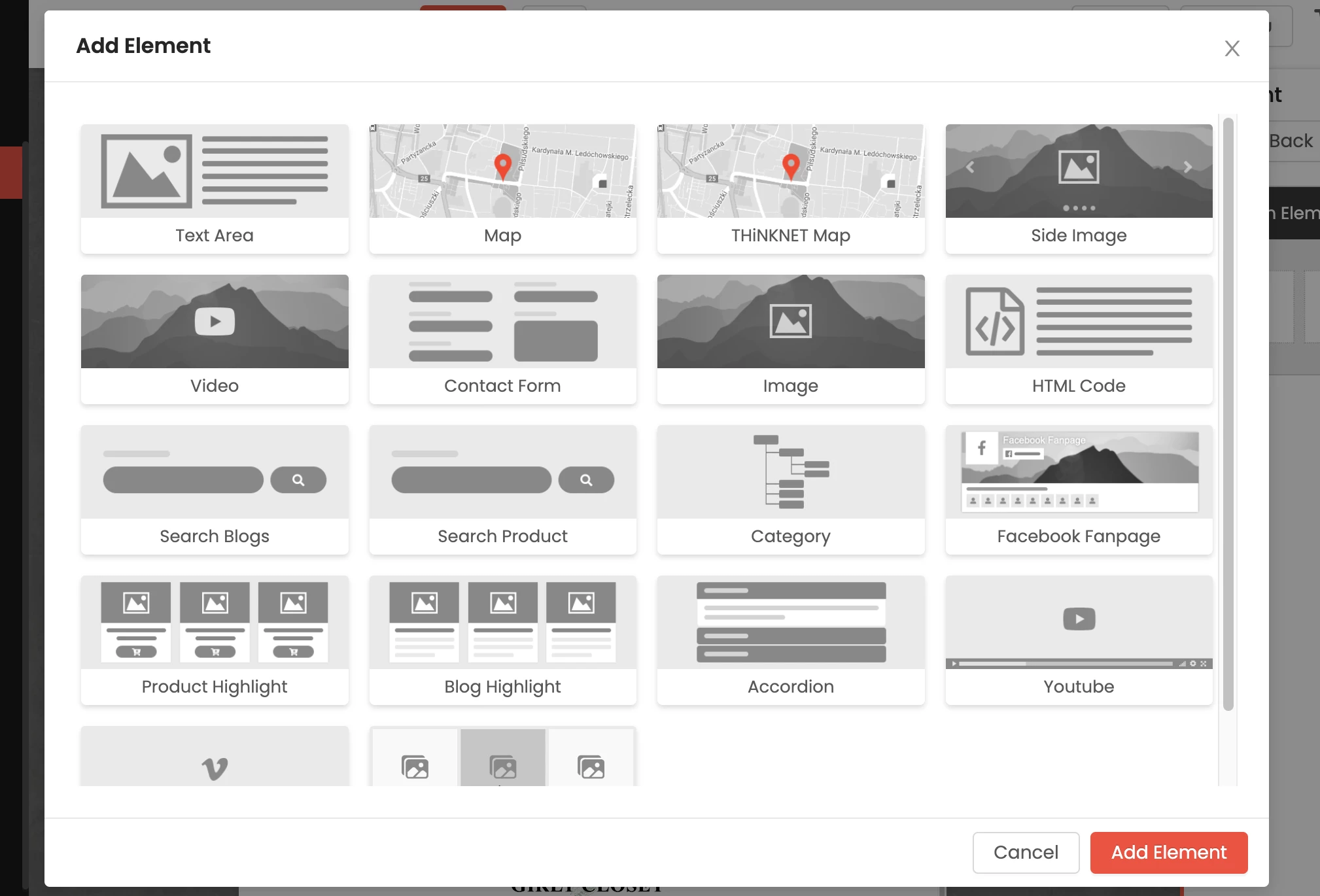 การตั้งค่า การใช้งาน Column Element