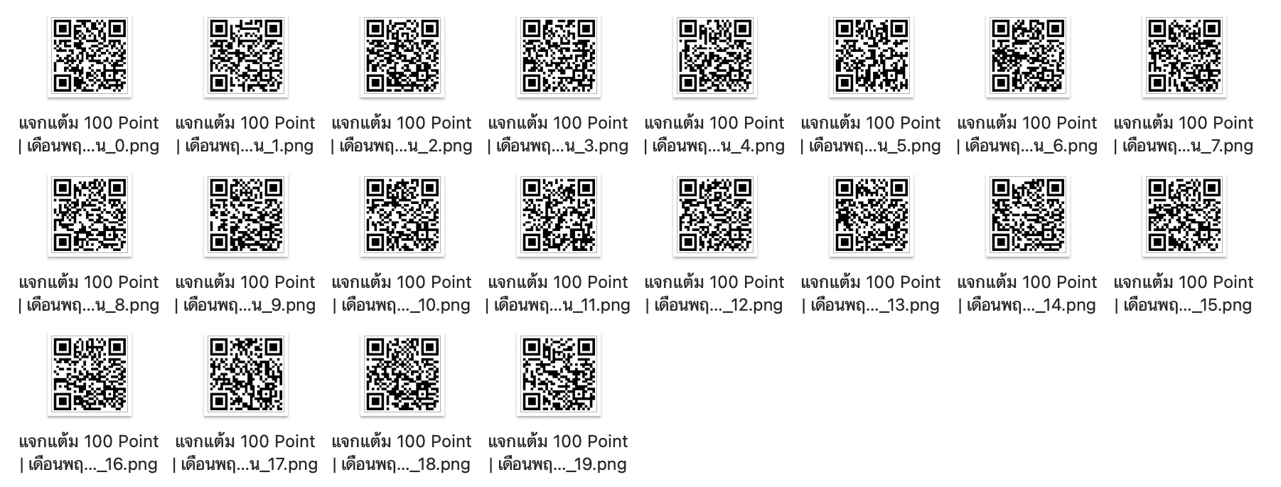 QR Point Generations การสร้างชุดคิวอาร์โค้ดสำหรับการสแกนรับแต้มผ่าน Privilege