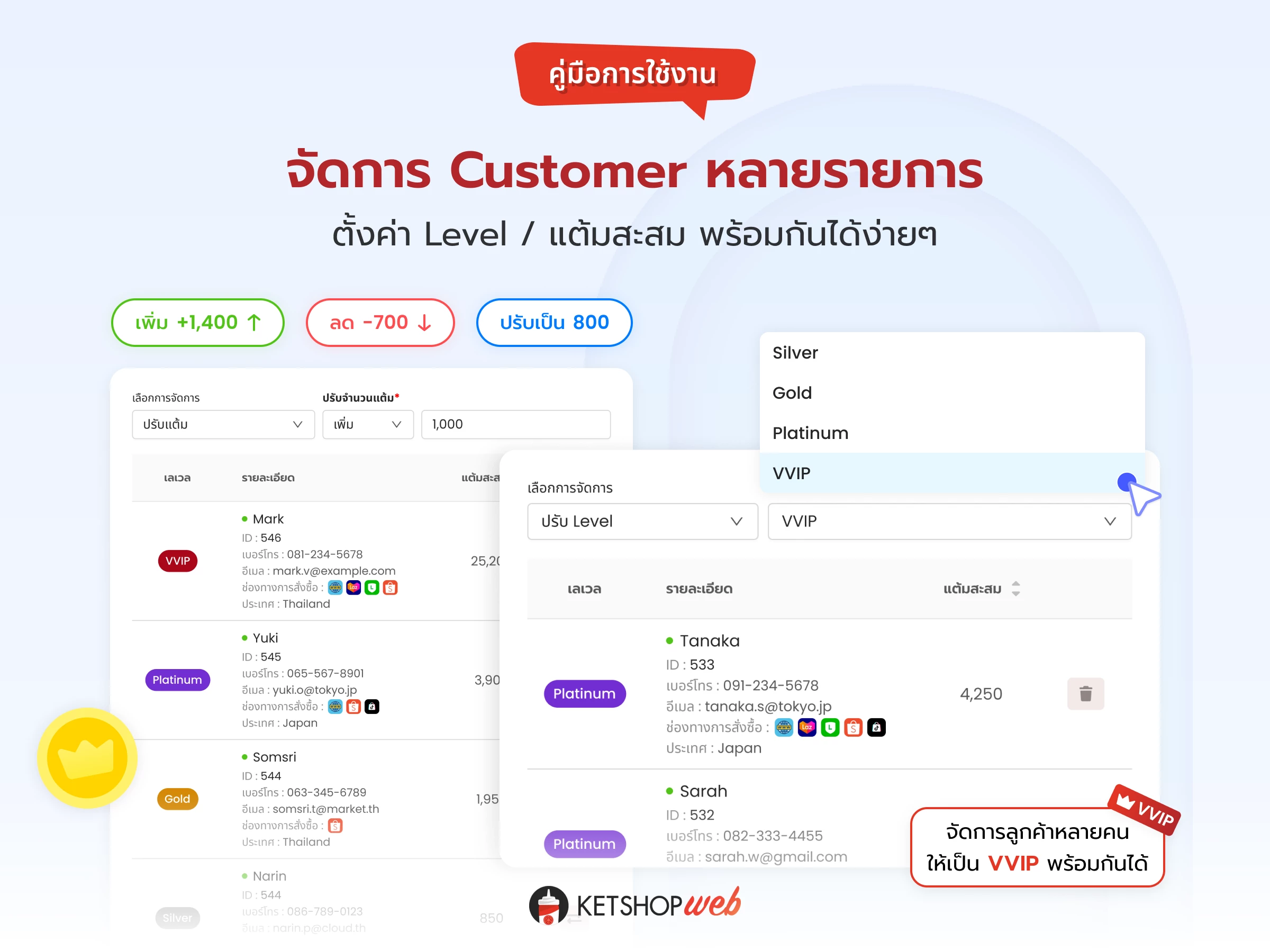 จัดการลูกค้าหลายรายการ  customer management system  จัดการข้อมูลลูกค้า  ระบบ CRM ลูกค้า  customer bulk management